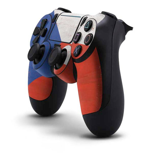 Czech Republic Flag Distressed PS4 Pro/Slim Controller Skin